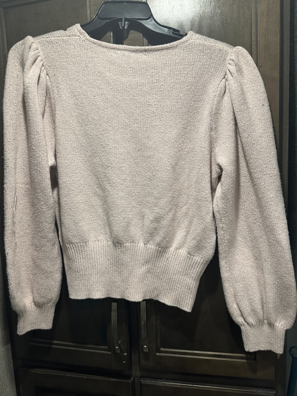 Marc New York Light Pink Puff-Sleeve Crew Neck Sweater - Picture 5 of 5